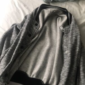 A grey and black jacket